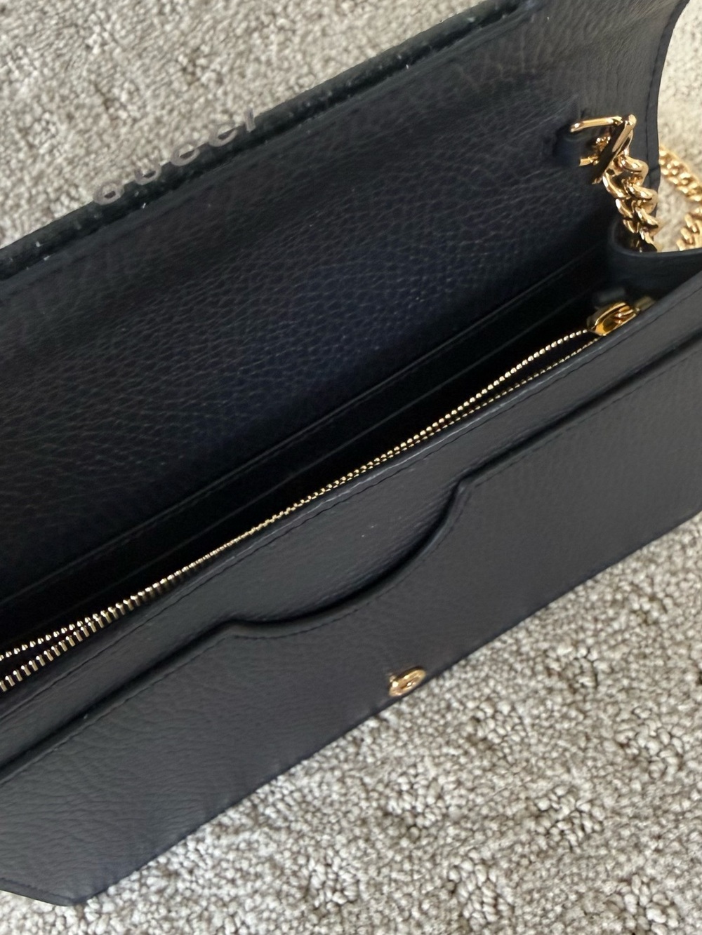 Gucci GG Marmot Wallet on Chain Crossbody - Navy - Picture 4 of 5